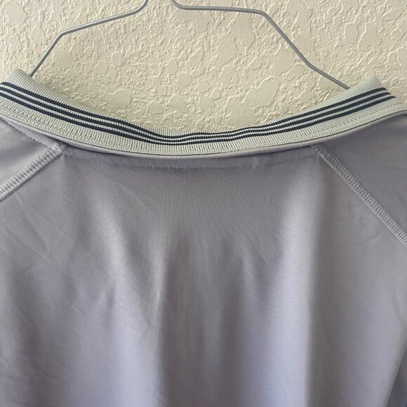 Adidas Mens XL Gray Long-Sleeve Polo Shirt With Zip Collar - Picture 7 of 7